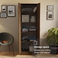 thumbnail image 4 of Madesa Armoire de Rangement Garde-Robe Placard avec 2 Portes et 4 Tablettes Utilitaires Unité d'Organisation en Bois de 23 Pouces pour Chambre - Rustique, 4 of 5