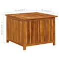 thumbnail image 3 of vidaXL Garden Storage Box 75x75x58 cm Solid Acacia Wood, 3 of 4