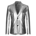 thumbnail image 1 of TIMIFIS Complets pour Hommes Mode Danse Bal Performance Blazer Or Chaud Brillant Veste de Complet à Boutons avec Poche, 1 of 3