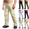 thumbnail image 1 of Sentmoon Snow Pants Mens Waterproof Snow Pants Men Unisex Casual Faddish Solid Patchwork Zipper Multiple Pockets Trousers Ski Pants for Layering with Base Layers M, 1 of 9