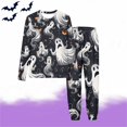thumbnail image 2 of MKOSPLRT Filles Garçons Halloween Tenue d'Intérieur 2 Pcs 3-15a Enfants Pyjamas Citrouille Ensembles Chandails à Manches Longues Pantalons de Pyjama Amples Tenues d'Automne, 2 of 6