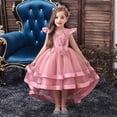 thumbnail image 4 of Robe Enfant Fille Sans Manches Robe Princesse Broderie Robe Queue Fleur Jupe Tutu Jupe Robe en Tulle Canoniques, 4 of 9
