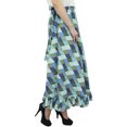 thumbnail image 4 of Phagun Jupe Portefeuille à Volants en Coton à Carreaux Multicolores Imprimés pour Femme avec Ceinture, 4 of 6