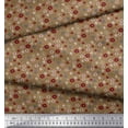 thumbnail image 2 of Soimoi Brown polyester Crepe Fabric Flower Artistic Print Fabric by the Yard 52 Inch Wide, 2 of 3
