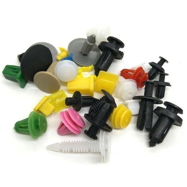 Push Pins Universal Plastic Fastener panel fastener car panel for Car Fender Bumper Interior Panel Trim Rivet Color Size Random, 200pcs