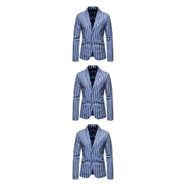 Maytalsory Stylish And Professional Suit Jackets For Timeless And Classic Style Slim Fit blue XL 3Set
