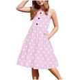 thumbnail image 2 of LOVZFMLL Robe d'Été Décontractée Sans Manches à Col Rond avec Boutons et Poches pour Filles de 2 à 12 Ans, 2 of 8