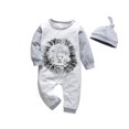 thumbnail image 1 of Combinaison Décontractée pour Bébé en Coton à Manches Longues avec Rayures et Chapeau, 1 of 9