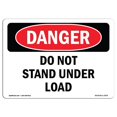 thumbnail image 1 of SignMission OS-DS-A-1218-L-2470 12 x 18 Po Signe de Danger OSHA - Ne Pas Se Tenir sous la Charge, 1 of 1