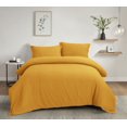 thumbnail image 1 of Swift Home Ultra Soft Solid Duvet Cover Set, King, Mustard, 1 of 4