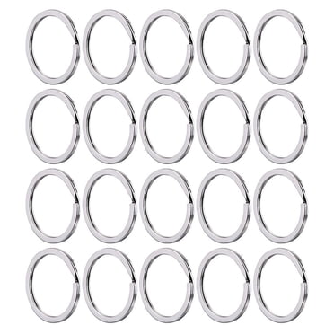 100 Pcs Anneaux de Clés Séparés Anneaux de Clés en Métal Anneaux de Clés Plats Durables pour Porte-Clés