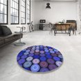 thumbnail image 4 of Ahgly Company Tapis d'Intérieur Lavable en Machine Carré en Denim Bleu Foncé, 5 Pieds Carré, 4 of 7