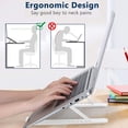 thumbnail image 4 of Laptop Stand, Adjustable Portable Laptop Holder for Desk, Cooling Aluminum Ventilated Notebook Riser Compatible with MacBook Air Pro, Dell XPS, More 10-15.6 inches PC Computer, Tablet, iPad, 4 of 5