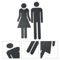 thumbnail image 3 of Lefu 1 Pair Self-adhesive Acrylic Men&Woman WC Door Sign Washroom Signage Sticker, 3 of 6