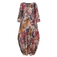 thumbnail image 4 of ZANZEA Robes pour Femmes à Manches Longues à Imprimé Floral Kaftan Décontracté Robe Maxi, 4 of 10