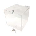 thumbnail image 2 of 8"W x 8"H Locking Ballot Box Suggestion Comment Qty 1 Raffle Contest Bin Secure Clear Slotted Hinged by Marketing Holders, 2 of 4