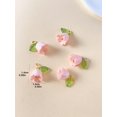 thumbnail image 3 of 10pcs/set Fashionable Pink Gradient Flower Beads For Earrings, Necklace Making, 3 of 3