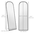 thumbnail image 3 of HOMCOM 64"x20" Full Length Mirror, Free Standing or Wall Mounted, Black, 3 of 10