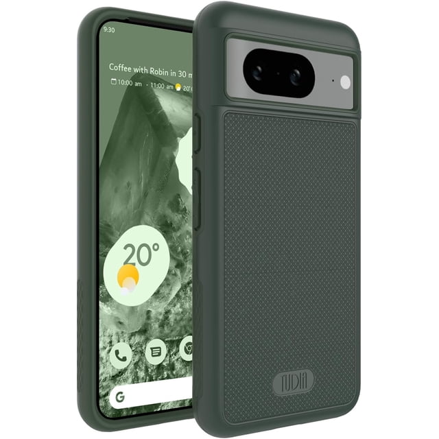 TUDIA MergeGrip Google Pixel 8 Case Droptested Dual Layer Tough Heavy Duty - Pine Green