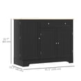 thumbnail image 3 of Buffet Bahut de 41 Pouces avec Tiroir de Rangement, Tablette Ajustable, Noir, 3 of 10