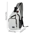 thumbnail image 2 of EGNMCR Women's Adjustable Crossbody Bag Convertible Chest Shoulder Bag With Multiple Pockets Nylon Backpack, 2 of 6