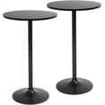 thumbnail image 1 of BestOffice Bistro Pub Table 2 Pack 40 Inch Height Round Bistro for Home and Kitchen Dining, Black, 1 of 7