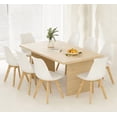 thumbnail image 1 of YLGJ&TIDY 8PCS Mid Century Dining Chair PU Leather Solid Wood Leg Kitchen Living Room White, 1 of 11