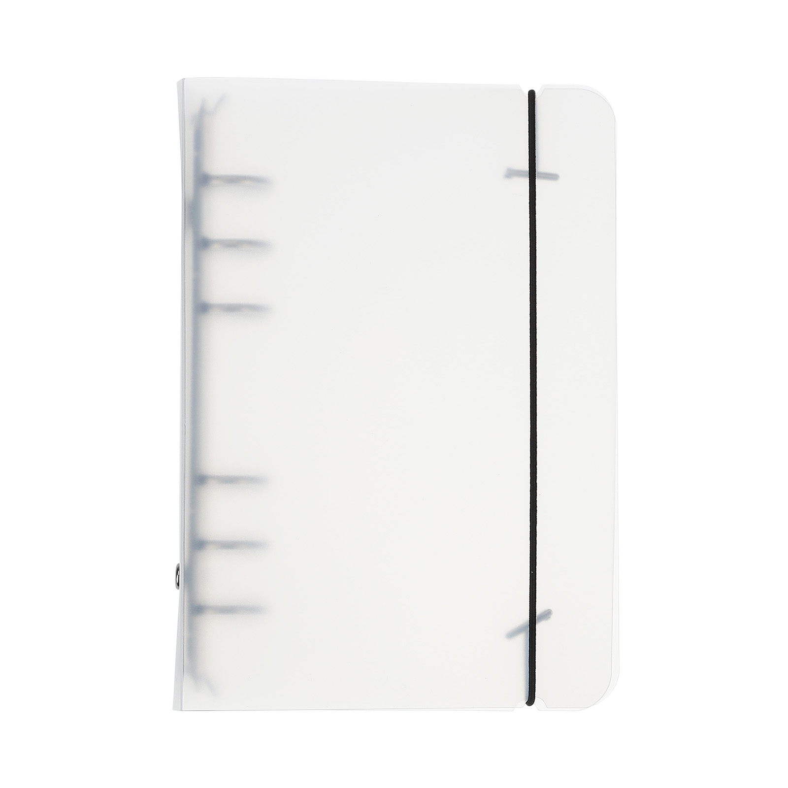Uxcell A6 Binder Cover, 1 Pcs PP 6 Ring Round Ring Binder Cover with Black Fixing Belt