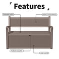 thumbnail image 2 of FICARTS Banc de Rangement Extérieur en Résine de 80 Gallons - Étanche, Capacité de 550 Lb, pour Cour et Piscine, Café, 2 of 8