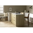 thumbnail image 3 of South Shore Myro Kitchen Island with Door and Drawers, in Faux White Marble and Blonde Oak, 3 of 18