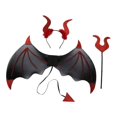 thumbnail image 4 of yingyy Halloween Devil Costume Set with Horns Pretend Party Props Carnival Play for Red Universal, 4 of 6