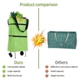 thumbnail image 4 of Sac Accelerateh 2 en 1 Sac de Magasinage Pliant Sac Vert Portable Chariot de Magasinage Pliable avec Roues Sacs de Rangement de Compression pour Vêtements Boîtes de Rangement Sacs de Voyage Transparents pour Vêtements Matelas, 4 of 4