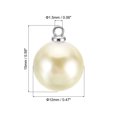 thumbnail image 2 of Unique Bargains Pendentifs Perles Factices 12 mm, Lot de 150 Perles Rondes Imitation Perle, Argent Beige, 2 of 6