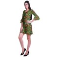 thumbnail image 3 of Moomaya Robe Courte Imprimée pour Femmes, Manches Évasées, Coupe Droite, Robes pour Femmes, Vêtements d'Été Décontractés, 3 of 6