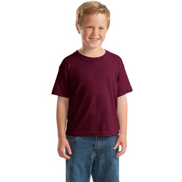 Gildan Boys Short Sleeve 50 Cotton/50 Poly T-Shirt. 8000B