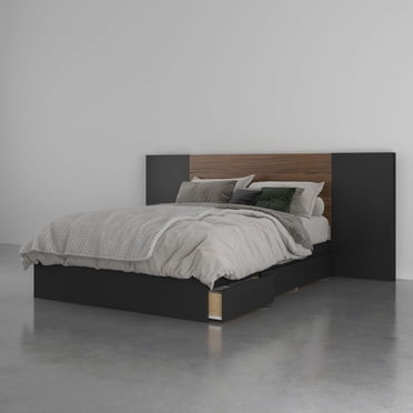 Ensemble de chambre à coucher 3 pièces Onyx, Noyer et Noir