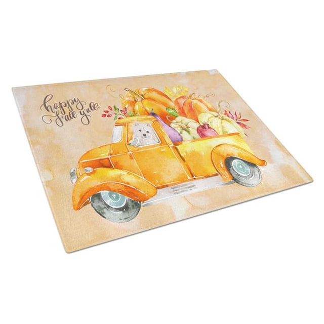 Carolines Treasures CK2653LCB Planche à Découper en Verre Récolte d'Automne Westie - Grande