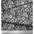 thumbnail image 2 of Soimoi Velvet Fabric Floral & Penguin Ocean Fabric Prints by Yard 58 Inch Wide, 2 of 3