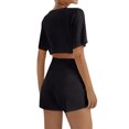 thumbnail image 4 of Crop Tops For Girls Short Sleeve Shirt Girls Summer Tops Neck Slim Fit Tops Basic Tee, 4 of 4
