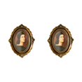 thumbnail image 3 of Baohd Picture Frame Vintage Photos Photo Holder Frames Bedroom Baroque Decor 6 Inch oval 2Set, 3 of 6