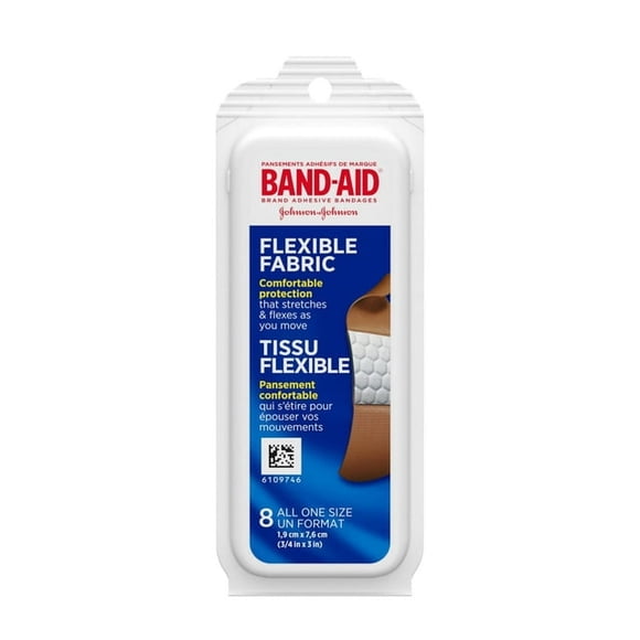 Band-Aid Brand Flexible Fabric Adhesive Bandages for Flexible Protection and Wound Care of Minor Cuts and Scrapes, Travel