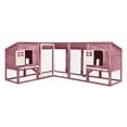 thumbnail image 1 of vidaXL Outdoor Rabbit Hutch with Run Mocca and White Solid Fir Wood, 1 of 5