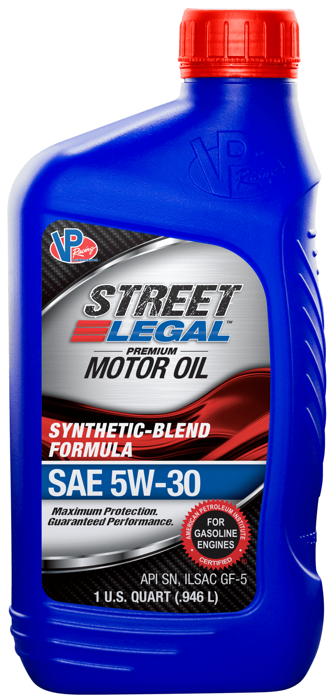 VP Racing Fuels Oil VP3753043 Street Legal; SAE 5W-30; Synthetic; 1 Quart Bottle; Single
