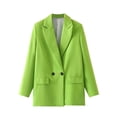 thumbnail image 1 of Pompotops Blazer à Manches Longues Couleur Unie Mode Décontractée Printemps Été pour Femmes Liquidation, 1 of 8
