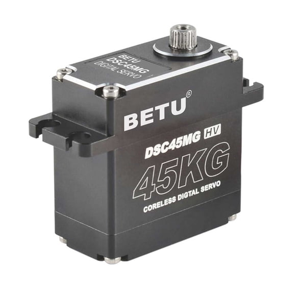 BETU 45Kg Coreless Servo Motor HV 8.4V High Torque RC Digital Servo Full Waterproof Servo Stainless Steel Gear Servo with 25T Servo Horn(180)