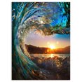 thumbnail image 2 of Design Art - Colored Ocean Waves Falling Down, 2 of 3