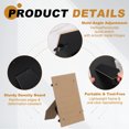 thumbnail image 3 of Uxcell Easel Back, Picture Frame Back Stand with Metal Hinges & Strap for 6" Photo Board 2 Pcs & Black, 3 of 7