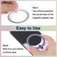 thumbnail image 3 of 5Pcs Magnetic Adapter Ring, Magnetic Wireless Charger Conversion, Light Purple, 3 of 8