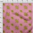 thumbnail image 2 of oneOone Silk Tabby Fabric Floral Block Print Sewing Fabric BTY 42 Inch Wide, 2 of 4