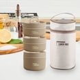 thumbnail image 4 of Rbaofujie Bento Bento Lunch Box Portable Insulated Lunch Container,304 Stainless Steel Leakproof Sealed Insulated Lunch Box Lunch Container, 4 of 8